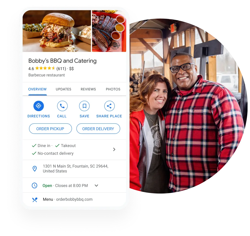 Help customers find and choose your restaurant or food business on Google Business profile in Malabar Brevard County.