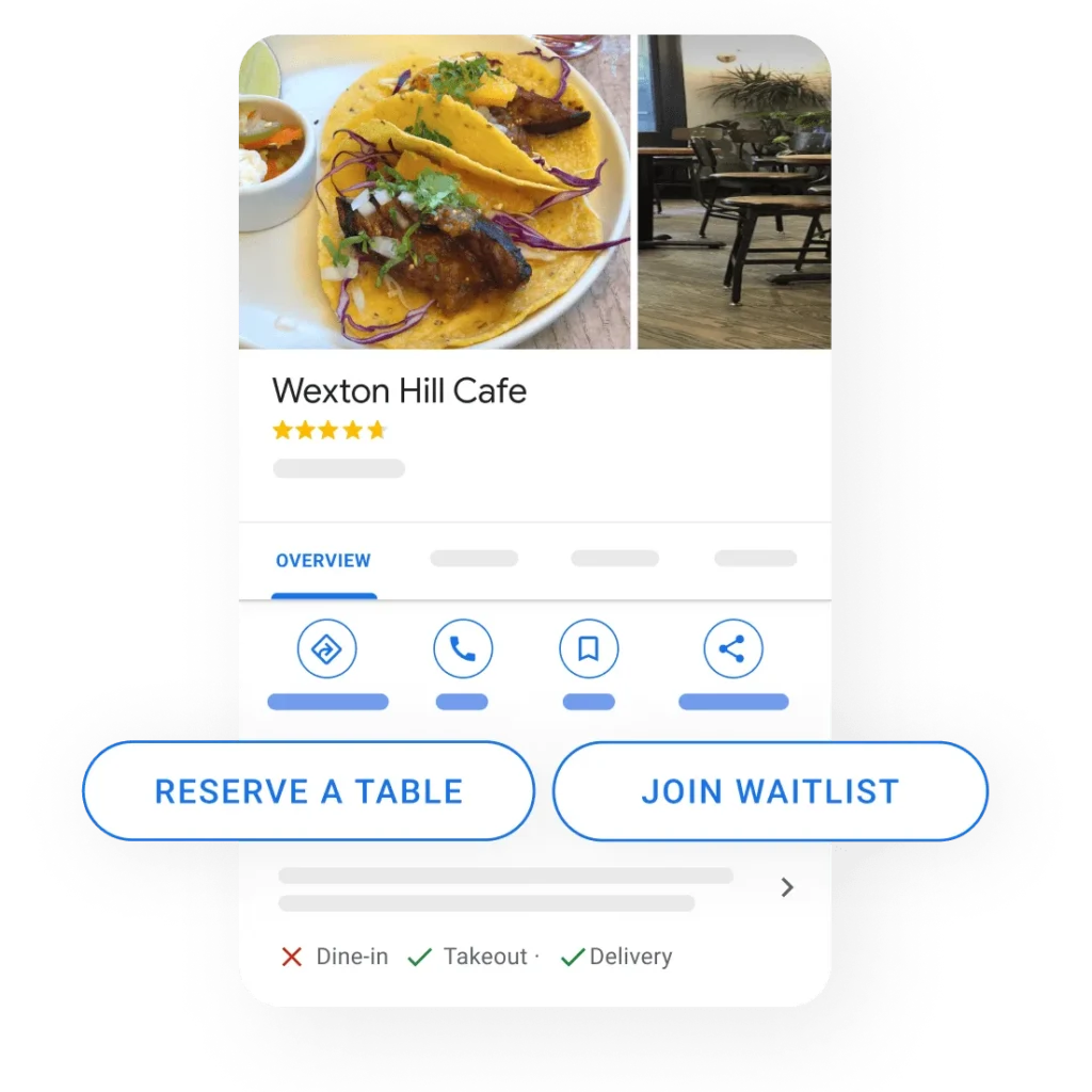 Use Reserve with Google to help customers book a table or join a waitlist from your profile in Malabar, Brevard County, and nationwide